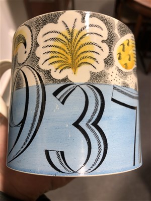 Lot 602 - Eric Ravilious for Wedgwood, a King George IV 1937 Coronation mug