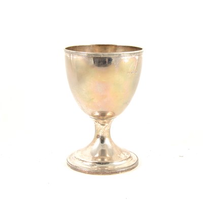 Lot 228 - A silver presentation goblet by Charles Lias, engraved "Northamptonshire Farmers & Graziers Society, First Ploughing Prize for Farmers Sons, awarded to Thos Robinson. Sept 12th 1838", London 1838.