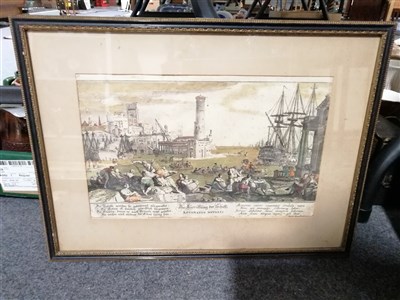 Lot 251 - After John Sell Cotman,"The North West Tower Yarmouth", engraving, 35.3cm x 25cm, another by same artist, "The Tower of Dereham Church", a hand-coloured engraving of Kelmarsh Hall