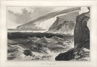 Lot 253 - After William Daniell, "Near Beachy-head", aquatint, 20.7cm x 28.5cm, and five others.