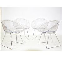 Lot 691 - Set of eight Gliss 921 Skid chairs, produced by Pedrali