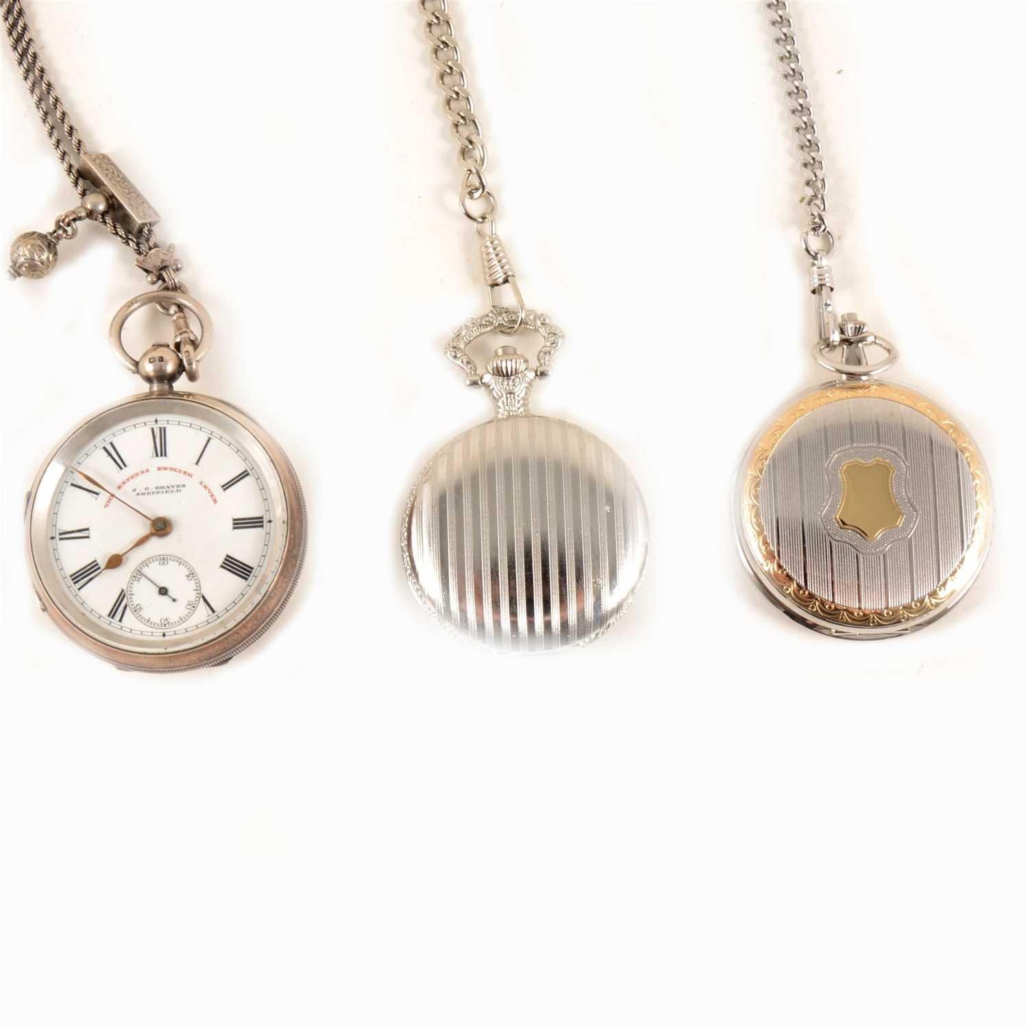 Lot 218 - Victorian silver pocket watch and two modern pocket watches