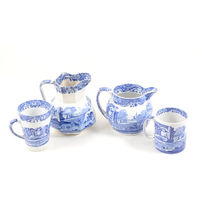 Lot 91 - A quantity of Spode blue and white transfer printed ware in the "Italian" design.