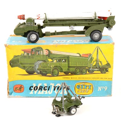 Lot 192 - Corgi Major Toys Gift set no.9 'Corporal' missile, erector vehicle, launcher and tow truck