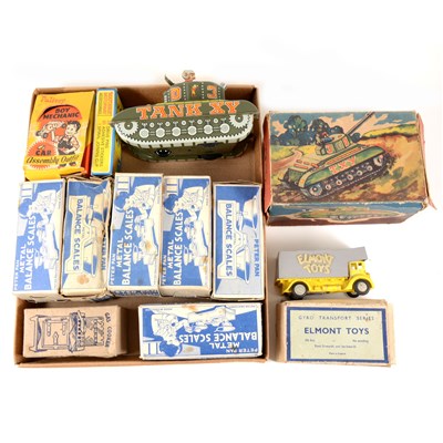 Lot 76 - Tin-plate and plastic toys; including KD W.Germany Tank XY etc.