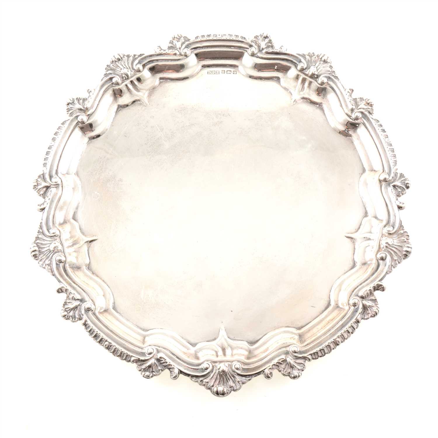 Lot 247 - A silver salver by Deykin & Harrison (William Redfern Deykin & Walter Andrew Harrison)