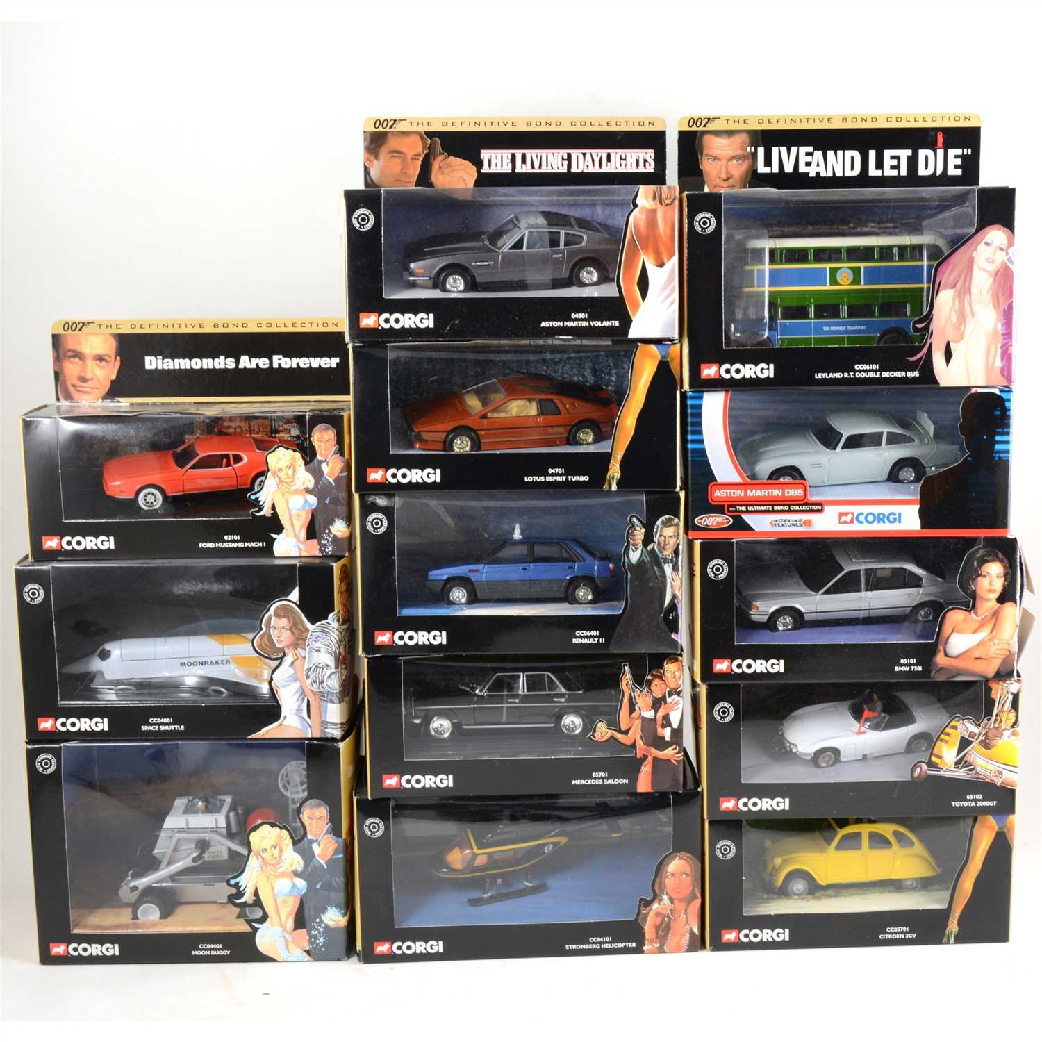 Lot 240 - Corgi Toys James bond model cars and posters.