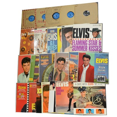 Lot 489 - Elvis Presley vinyl record collection; including early 78s, mono and later stereo LPs, approximately 100+