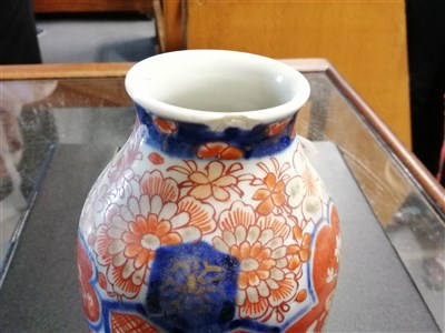 Lot 29 - Chinese polychrome baluster-shape covered vase, ...