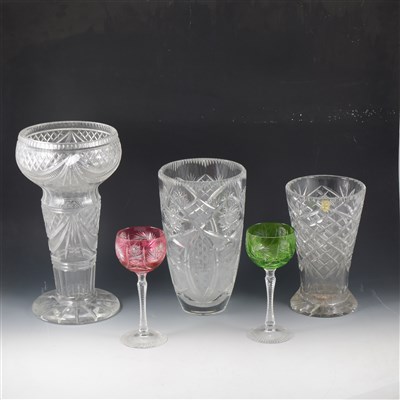 Lot 63 - Edinburgh crystal decanter, 31cm; and other glassware.