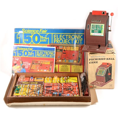Lot 92 - Pachinko ball game by TN toys Japan, and Science Fair 150 in 1 Electronic Project Kit