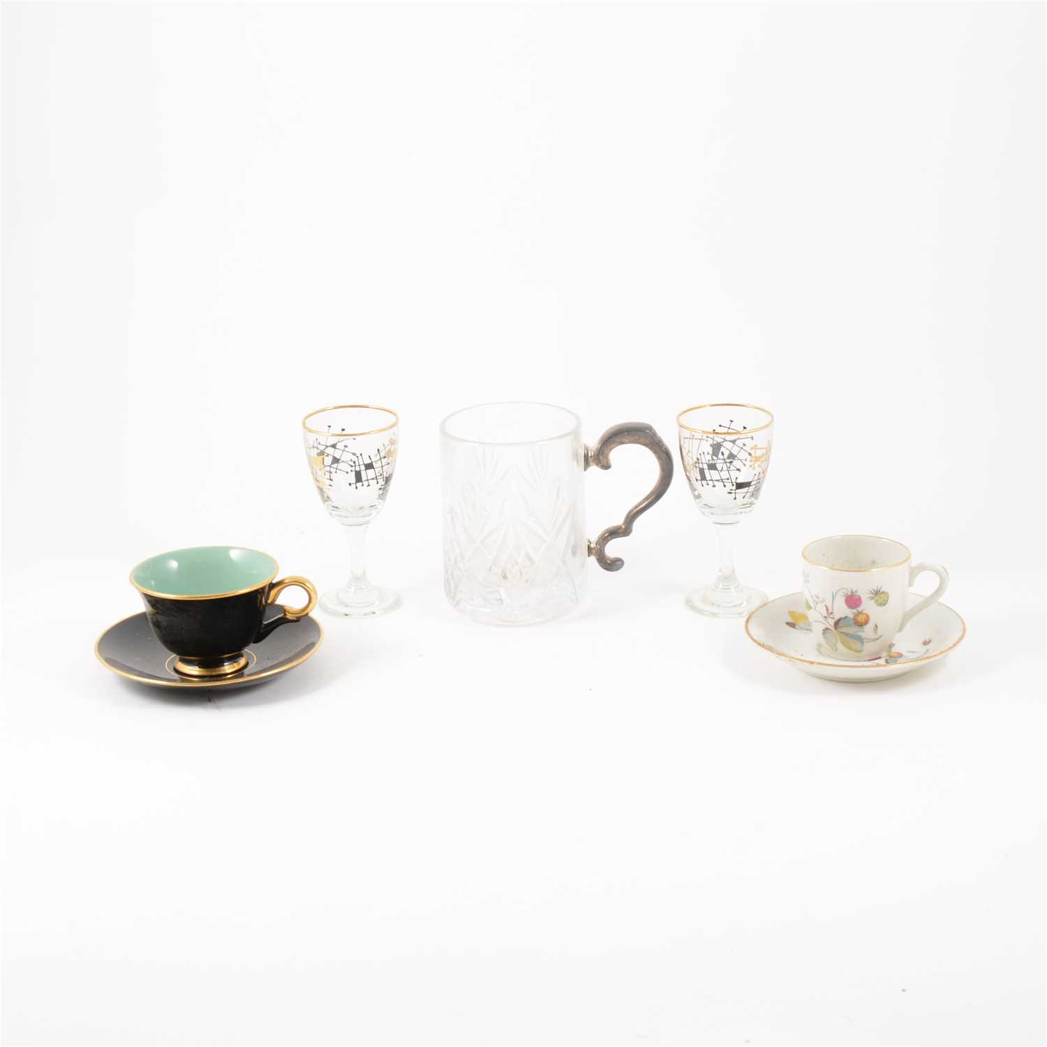 Lot 50 - Royal Worcester coffee set, and other china and glass