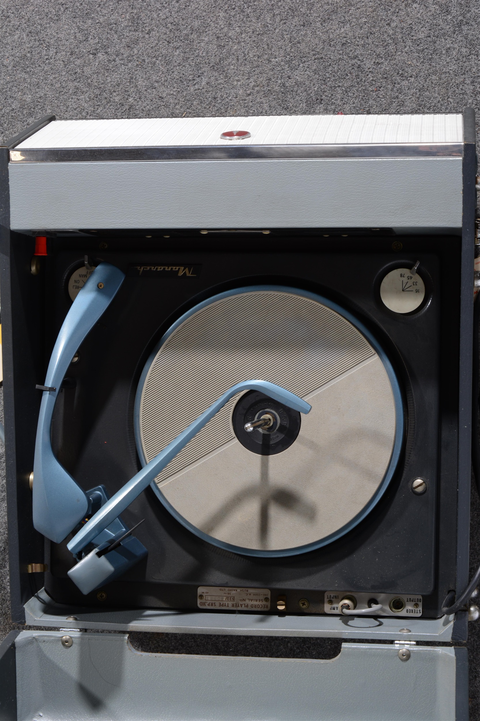 Lot 435 Bush portable record player model SRP31D,