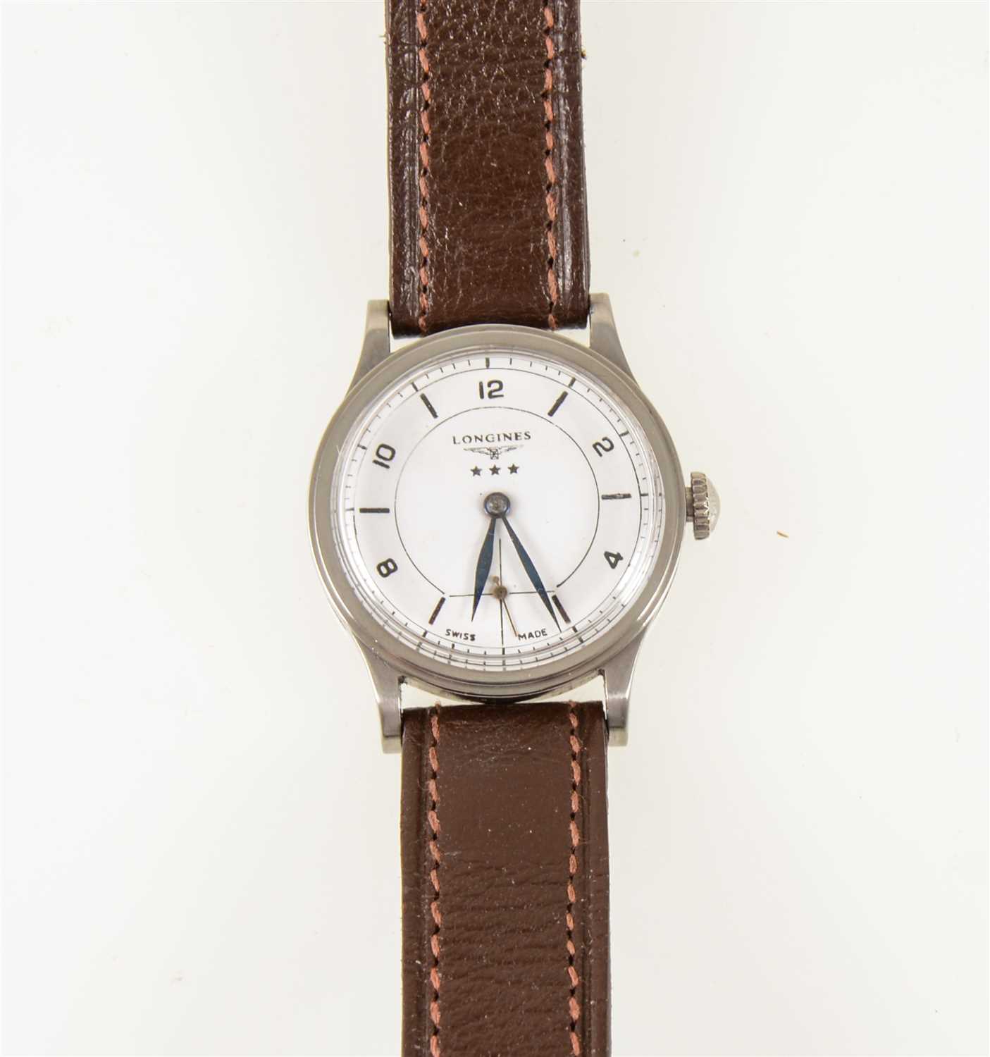 Lot 290 - Longines - a 1930s gentleman's vintage wrist watch