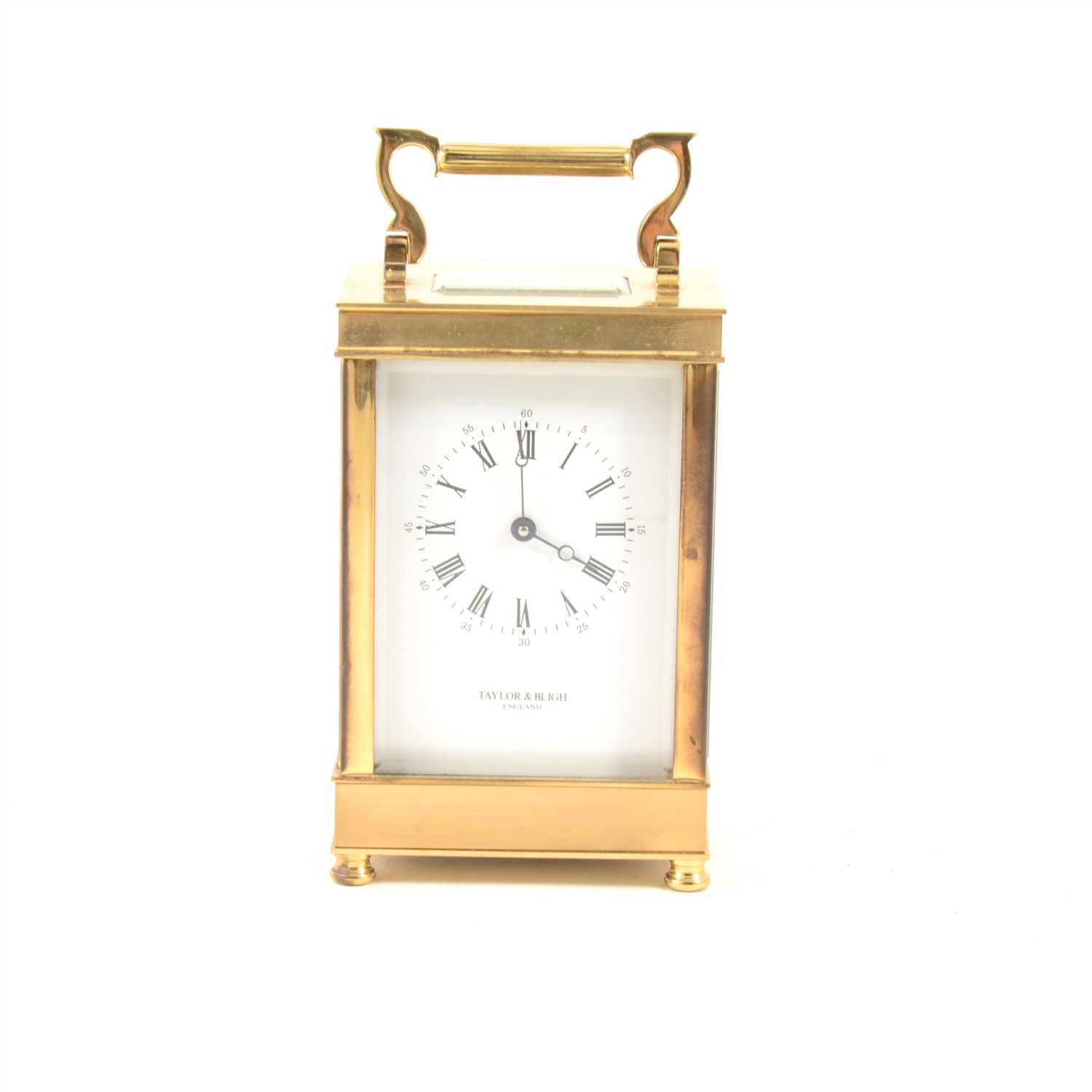 Lot 174 - Modern brass carriage clock, Taylor & Bligh, England, ...