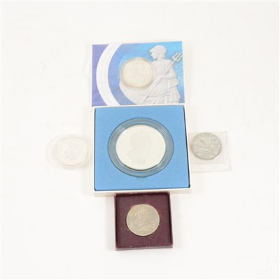 Lot 146 - A collection of silver and nickel coins