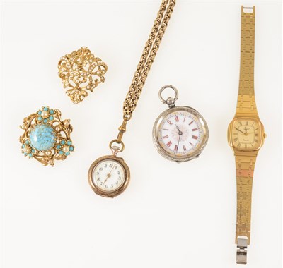 Lot 284 - A collection of vintage jewellery and watches