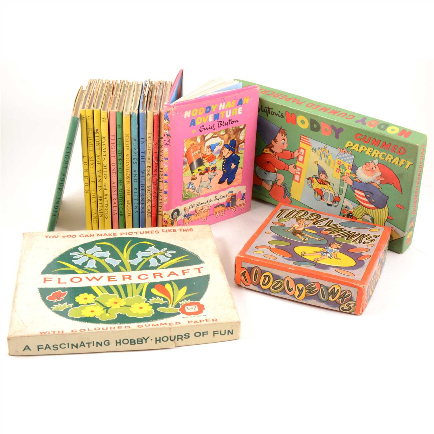 Lot 347 - Collection of Ladybird books and games, two boxes.