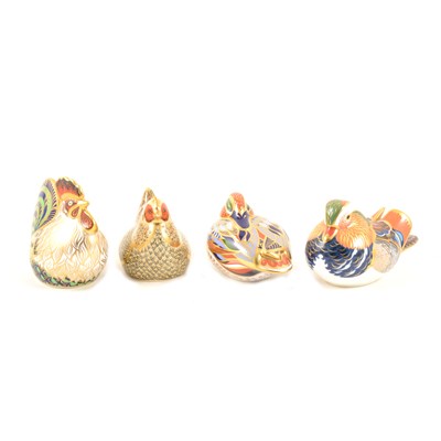 Lot 19 - Four Royal Crown Derby paperweights