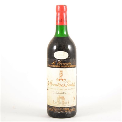Lot 224 - Mouton Cadet, Baron Philippe de Rothschild, Bordeaux, 1964, 12 bottles