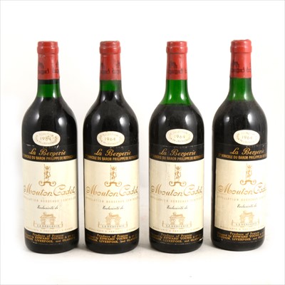 Lot 224 - Mouton Cadet, Baron Philippe de Rothschild, Bordeaux, 1964, 12 bottles