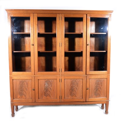 Lot 421 - Edwardian mahogany bookcase, ...