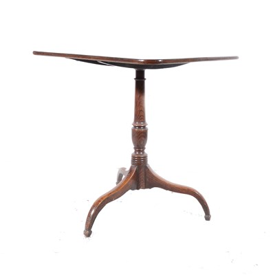 Lot 444 - George III oak and mahogany pedestal table, ...