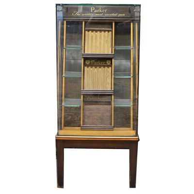 Lot 111 - Parker 'The Worlds Most Coveted Pen', a floor standing display cabinet