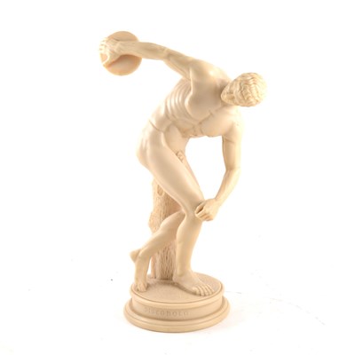 Lot 64 - A composition figure of an athlete 'Discobol', height 40cm.