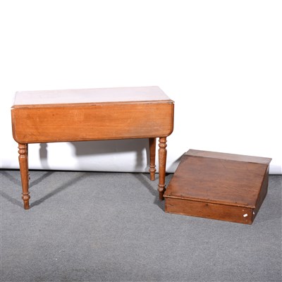 Lot 379 - Victorian Pembroke table and Victorian writing box