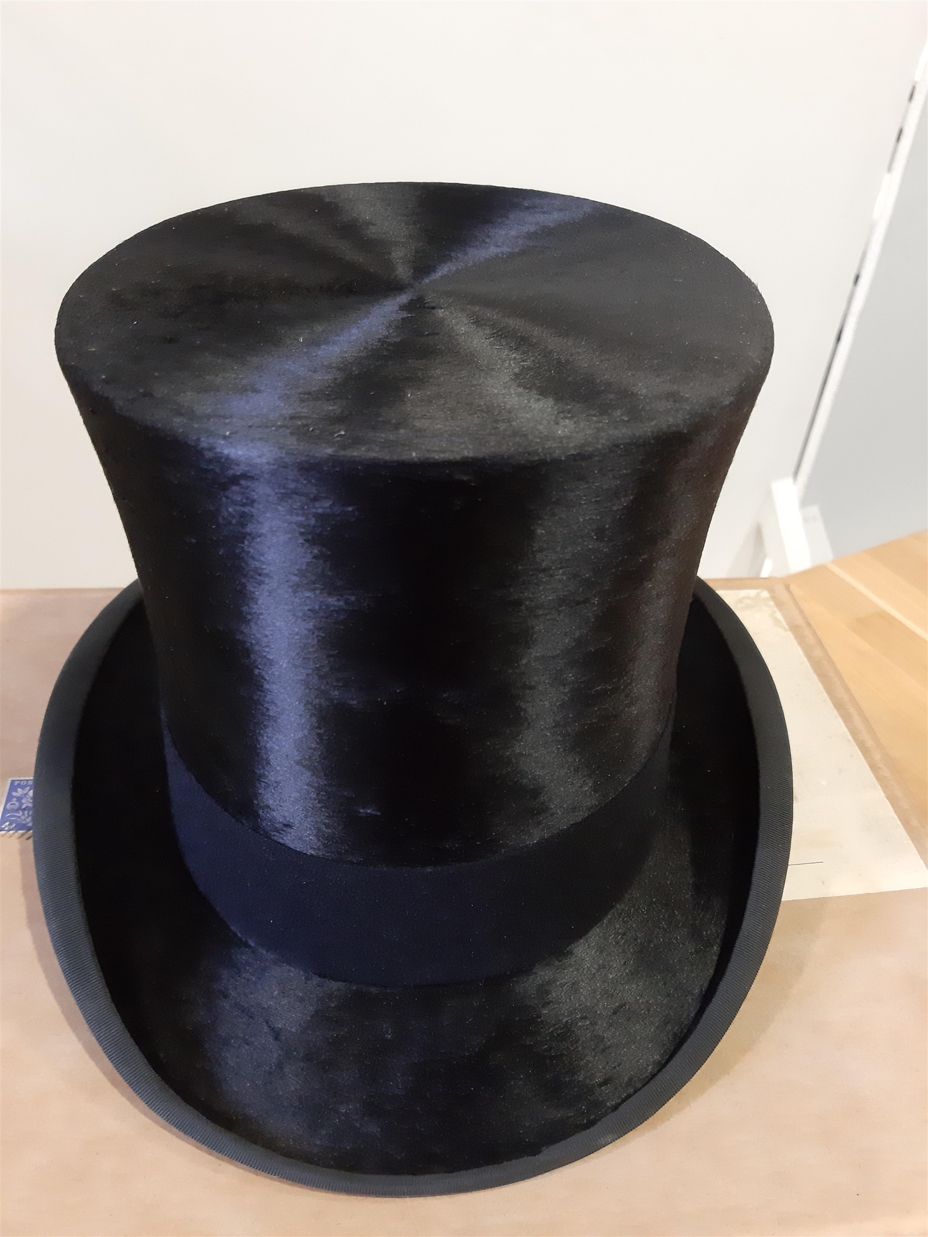 Lot 68 - Black silk top hat, James Lock & Co, London,
