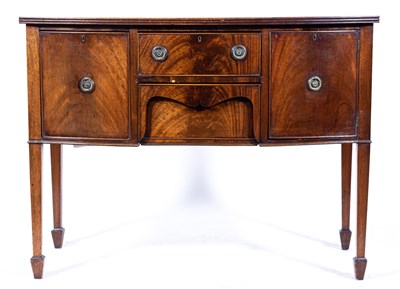 Lot 493 - A Victorian mahogany bowfront sideboard