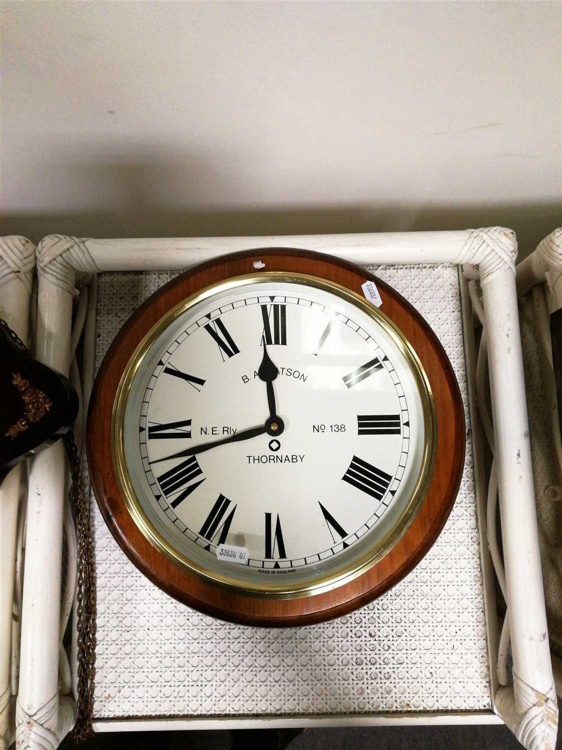 Lot 192 - Reproduction Dutch style wall clock, ...