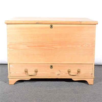 Lot 338 - A stripped pine blanket box, ...