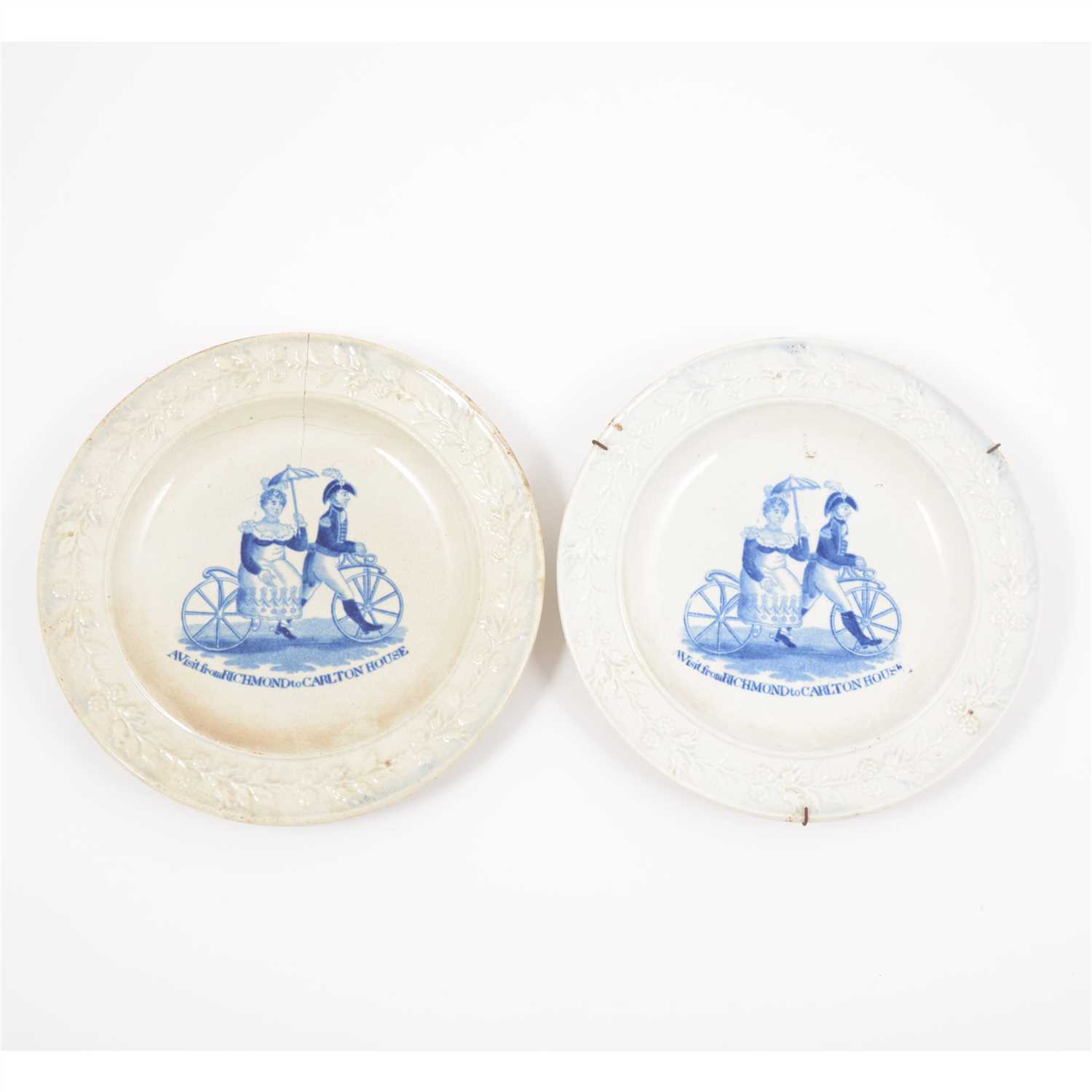 Lot 7 - Pair of early 19th Century pearl ware plates.
