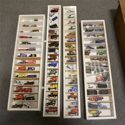 Lot 128 - Collection of 80s and 90s Lledo and other model cars, and commercial vehicles.