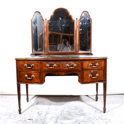 Lot 412 - Mahogany bowfront dressing table, ...