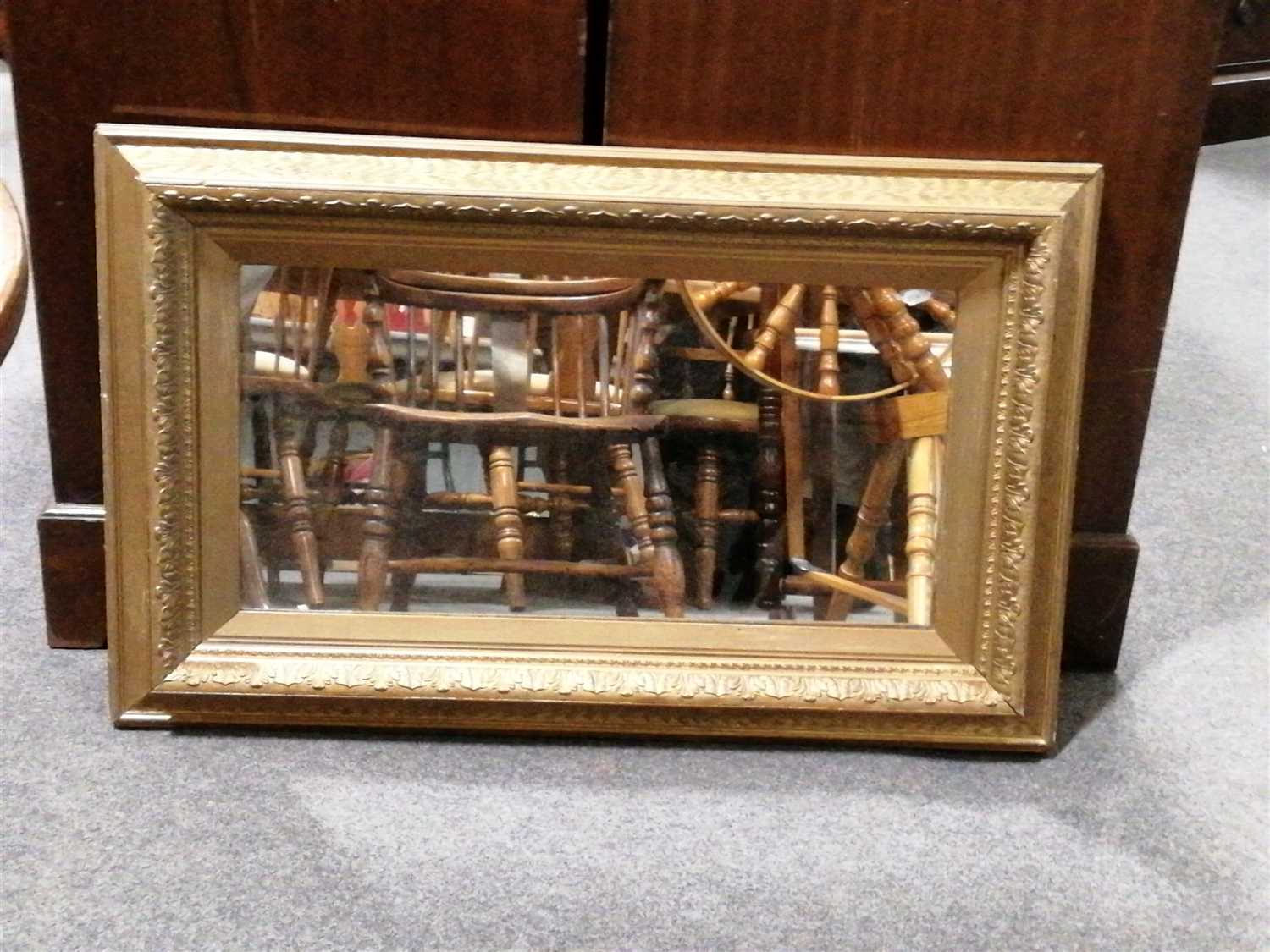 Lot 335 - Gilt frame wall mirror
