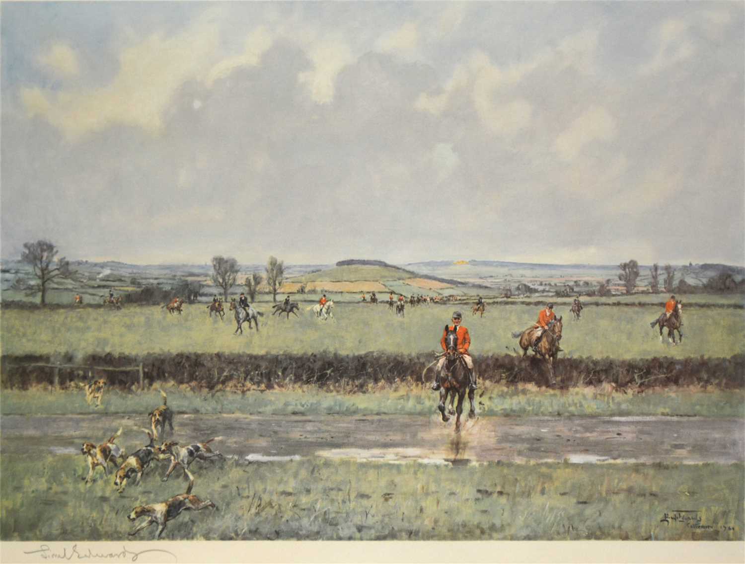 Lot 297 - After Lionel Edwards, The Cottesmore Hunt; and After Neil Cawthorne, 'The Last Chukker'