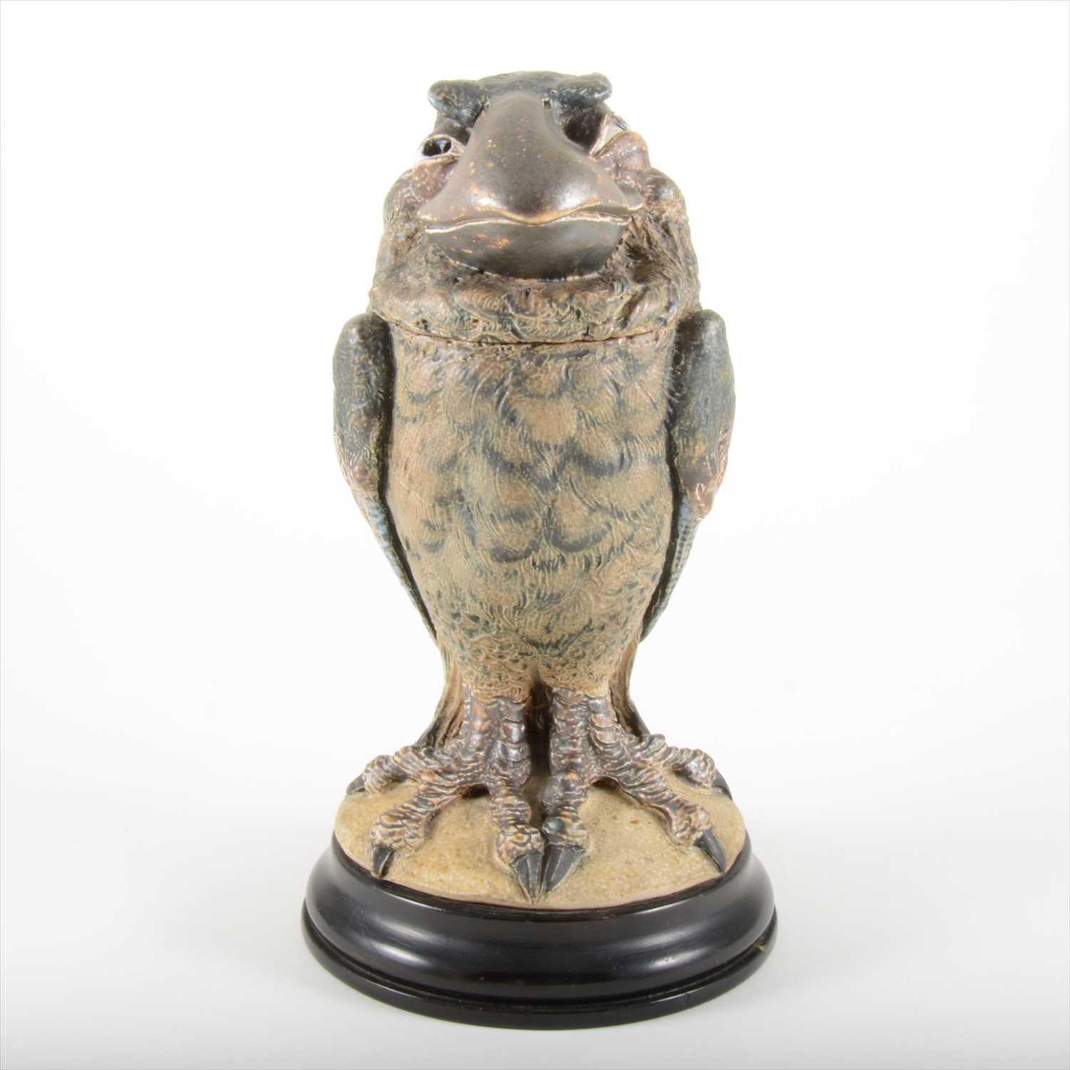 Lot 14 - A Martin Brothers stoneware Bird jar and cover, dated 1897