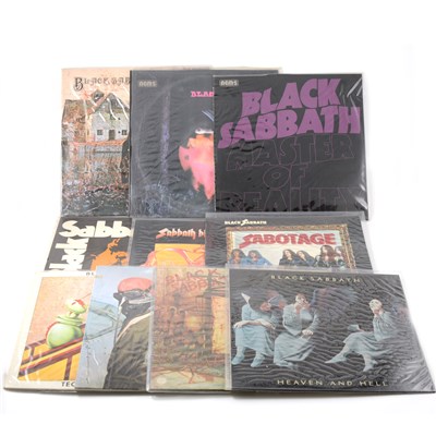 Lot 451 - Black Sabbath - Ten LP vinyl record albums