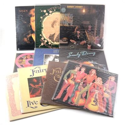 Lot 480 - Sandy Denny - nine LP vinyl album records and a box set