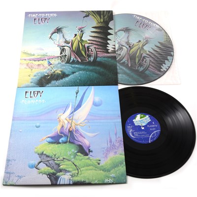 Lot 450 - ELOY - Two LP vinyl record albums, Time to Turn (Picture Disc), Planets.