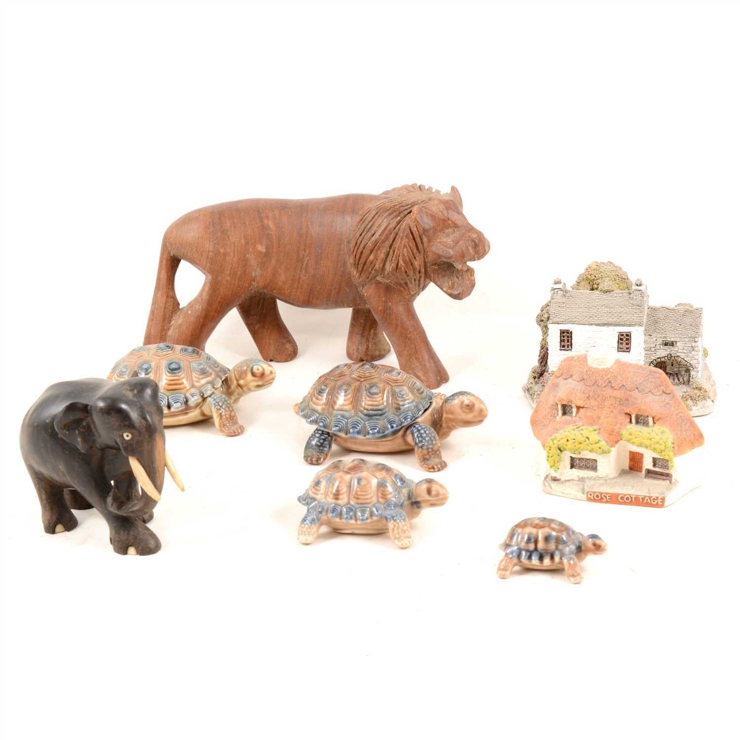 Lot 223 - Collection of carved wood animal models