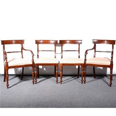 Lot 406 - A set of ten Regency mahogany dining chairs