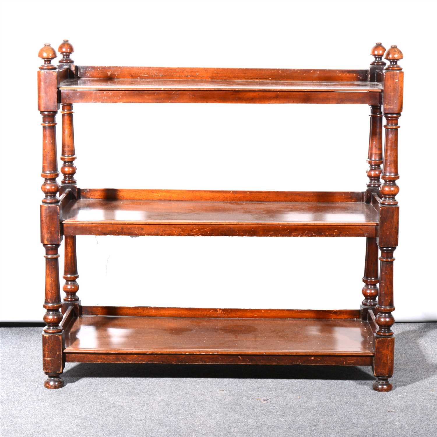 Lot 414 - A Victorian mahogany three-tier dumb-waiter