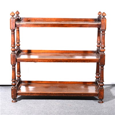 Lot 414 - A Victorian mahogany three-tier dumb-waiter