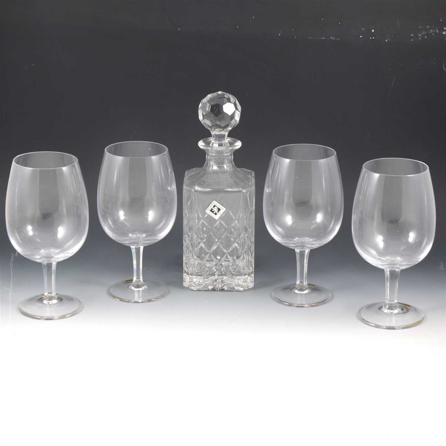 Lot 48 - Edinburgh International crystal whisky decanter, and six German glasses