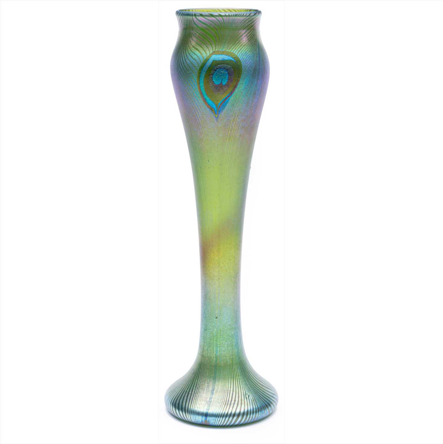 106 - A 'Peacock' Favrile glass vase, by Tiffany Studios, circa 1896.