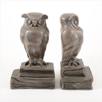 Lot 610 - A pair of Art Deco Owl bookends, by Marcel-Andre Bouraine
